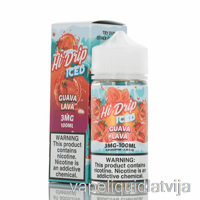 Ledus Gvajaves Lava - Hi-drip E-šķidrumi - 100ml 0mg Vape šķidrums